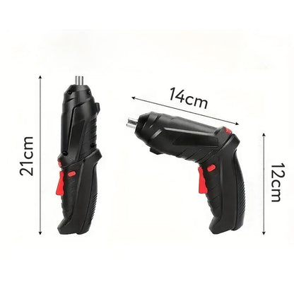 Електрична викрутка в кейсі з набором інструментів 48 предметів / Акумуляторна викрутка / Міні-шуруповерт