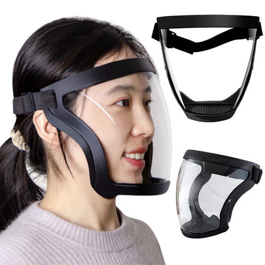 Прозорий щиток захисний лицьовий / Захисна маска пластикова / Маска щиток пилозахисний для обличчя