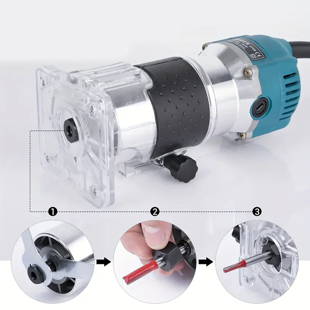 Ручний фрезер по дереву 800Вт, 30000об/хв / Електричний фрезерний верстат / Потужний фрезер мережевий