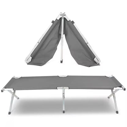 Ліжко розкладне для кемпінгу до 120 кг, 189х70х45см, Сірий / Розкладачка ліжко туристичне