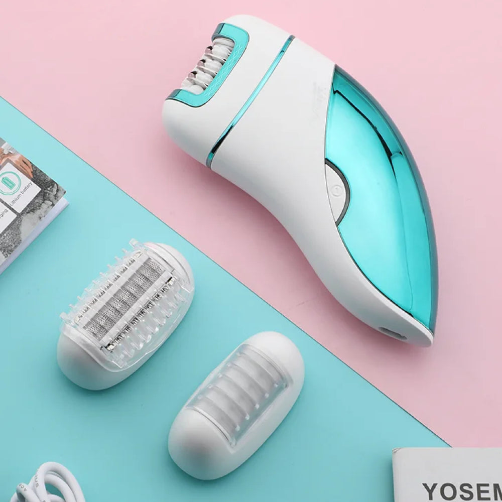 Епілятор жіночий акумуляторний 3в1 з USB, VGR V-731 / Бездротовий електроепілятор / Депілятор для тіла та ніг