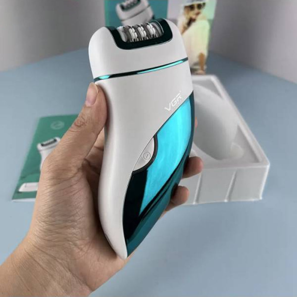 Епілятор жіночий акумуляторний 3в1 з USB, VGR V-731 / Бездротовий електроепілятор / Депілятор для тіла та ніг