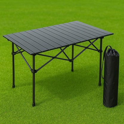 Розкладний столик з накидкою 95х52х50см / Кемпінговий столик складний / Туристичний стіл для пікніка