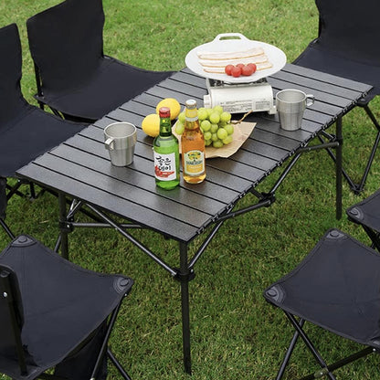 Розкладний столик з накидкою 95х52х50см / Кемпінговий столик складний / Туристичний стіл для пікніка