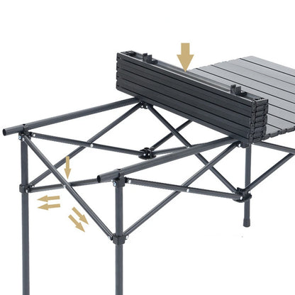 Розкладний столик з накидкою 95х52х50см / Кемпінговий столик складний / Туристичний стіл для пікніка
