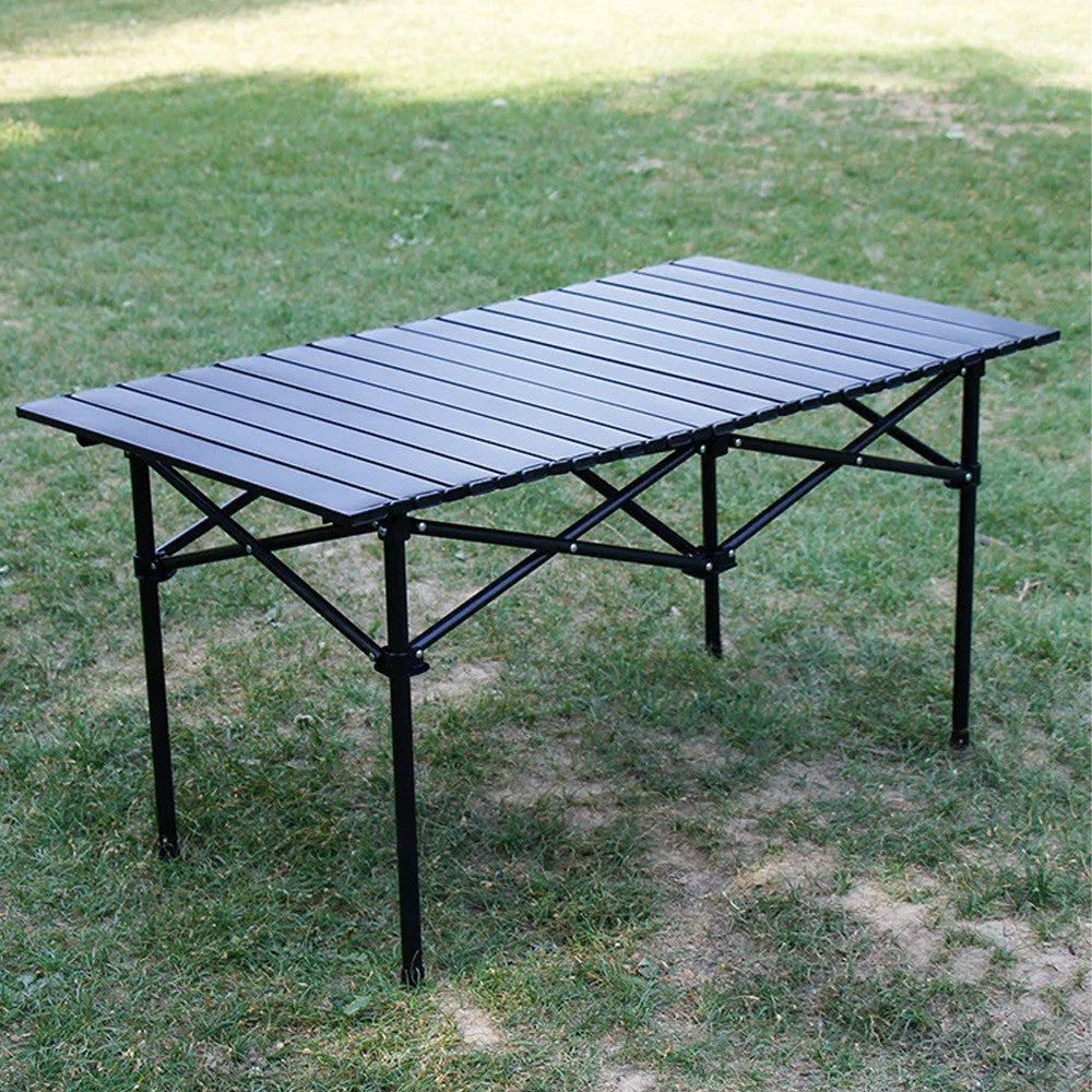 Розкладний столик з накидкою 95х52х50см / Кемпінговий столик складний / Туристичний стіл для пікніка