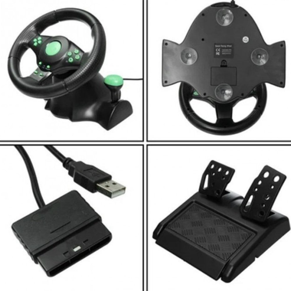 Кермо ігрове USB 3в1 / Ігрове кермо / Кермо та педалі для пк / Кермо ігрове для пк