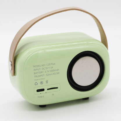 Портативна Bluetooth колонка для караоке з мікрофоном на акумуляторі, Зелена / Акустична система для караоке