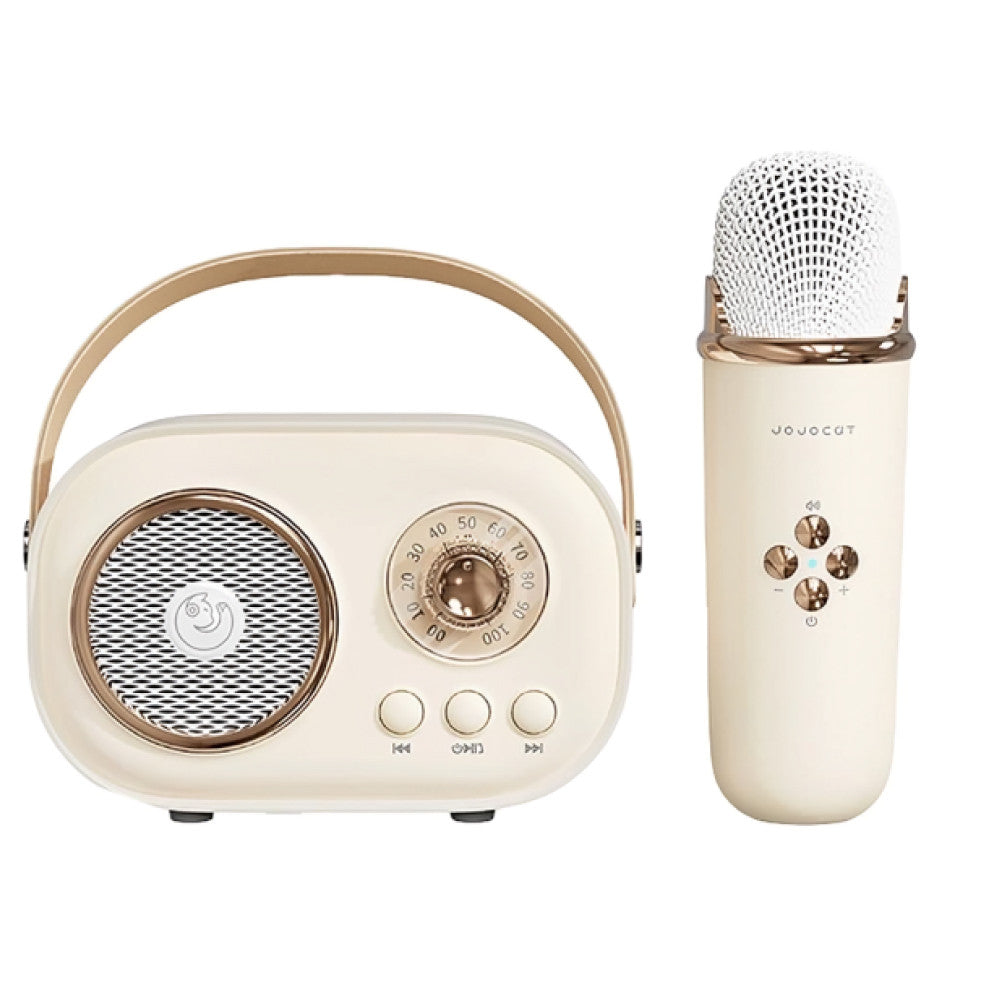 Портативна Bluetooth колонка для караоке з мікрофоном на акумуляторі, Жовте / Акустична система для караоке