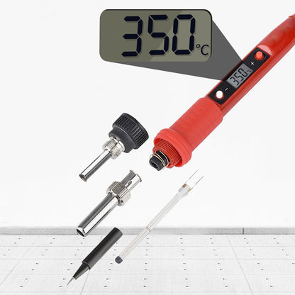 Набір для паяння у футлярі, 220V, 80W / Паяльний набір / Цифровий паяльник з регульованою температурою