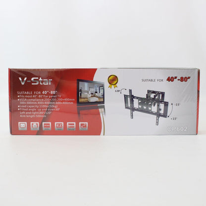 Кронштейн поворотний для ТВ 40-80" до 50 кг, модель CP602 / Кріплення для телевізора / Кріплення для ТБ