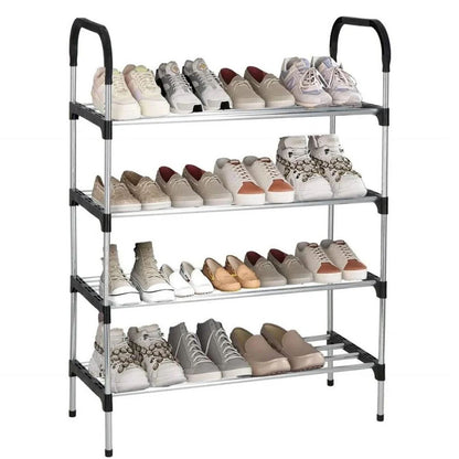 Полиця для взуття підлогова 4-х ярусна 80x56x28см / Підставка для взуття / Полиця для взуття / Стелаж для взуття