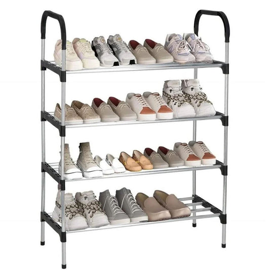 Полиця для взуття підлогова 4-х ярусна 80x56x28см / Підставка для взуття / Полиця для взуття / Стелаж для взуття