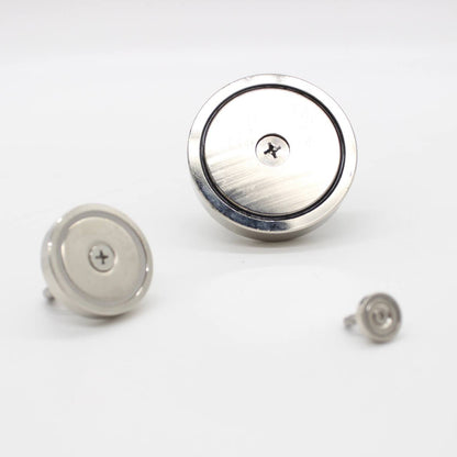 Неодимовий магніт 16мм - 5кг у корпусі із зовнішнім кільцем / Пошуковий магніт / Магніт для пошуків металу