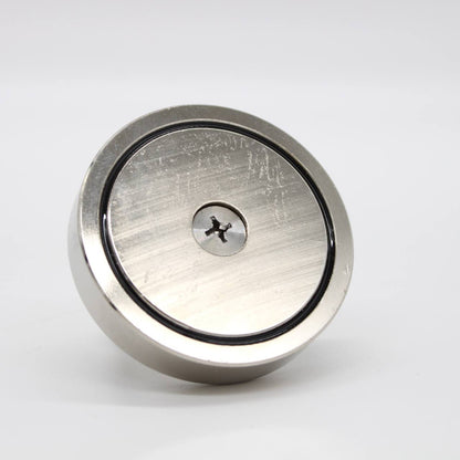 Неодимовий магніт 42мм - 55кг у корпусі із зовнішнім кільцем / Пошуковий магніт / Магніт для пошуків металу