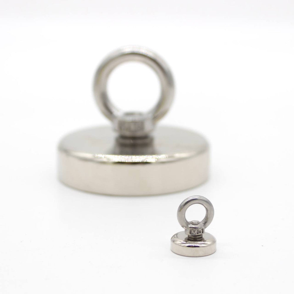 Неодимовий магніт 48мм - 75кг у корпусі із зовнішнім кільцем / Пошуковий магніт / Магніт для пошуків металу