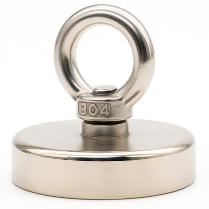 Неодимовий магніт 60мм - 120кг у корпусі із зовнішнім кільцем / Пошуковий магніт / Магніт для пошуків металу