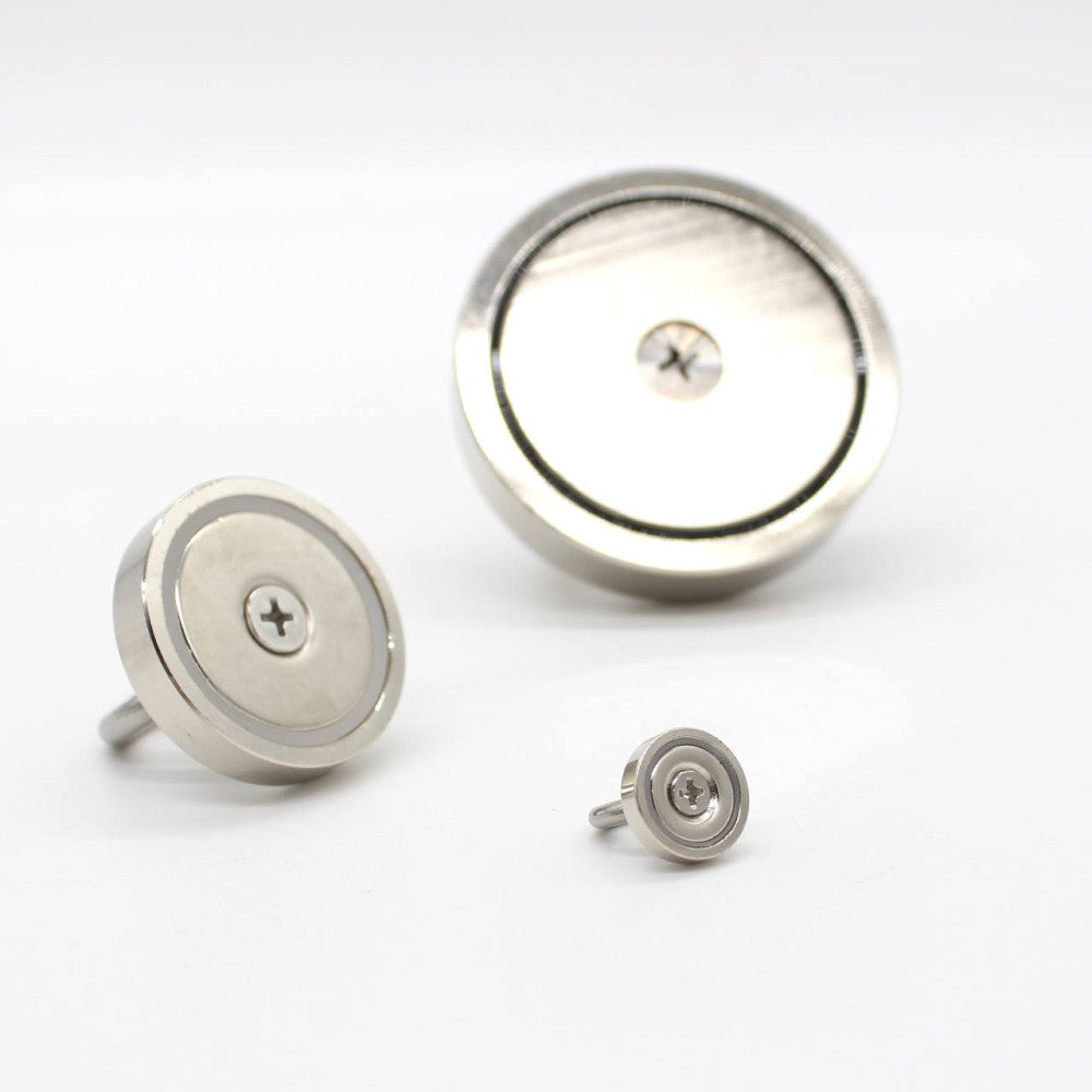 Неодимовий магніт 60мм - 120кг у корпусі із зовнішнім кільцем / Пошуковий магніт / Магніт для пошуків металу