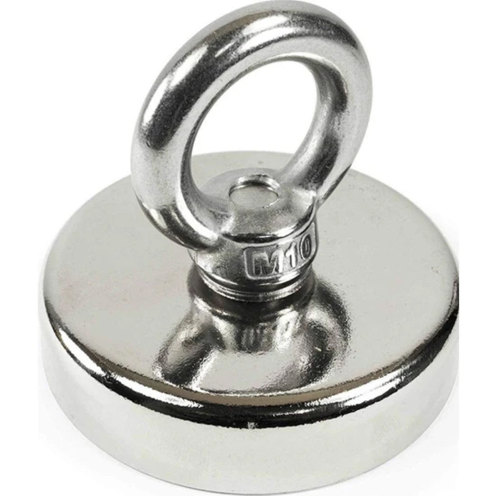 Неодимовий магніт 75мм - 250кг у корпусі із зовнішнім кільцем / Пошуковий магніт / Магніт для пошуків металу