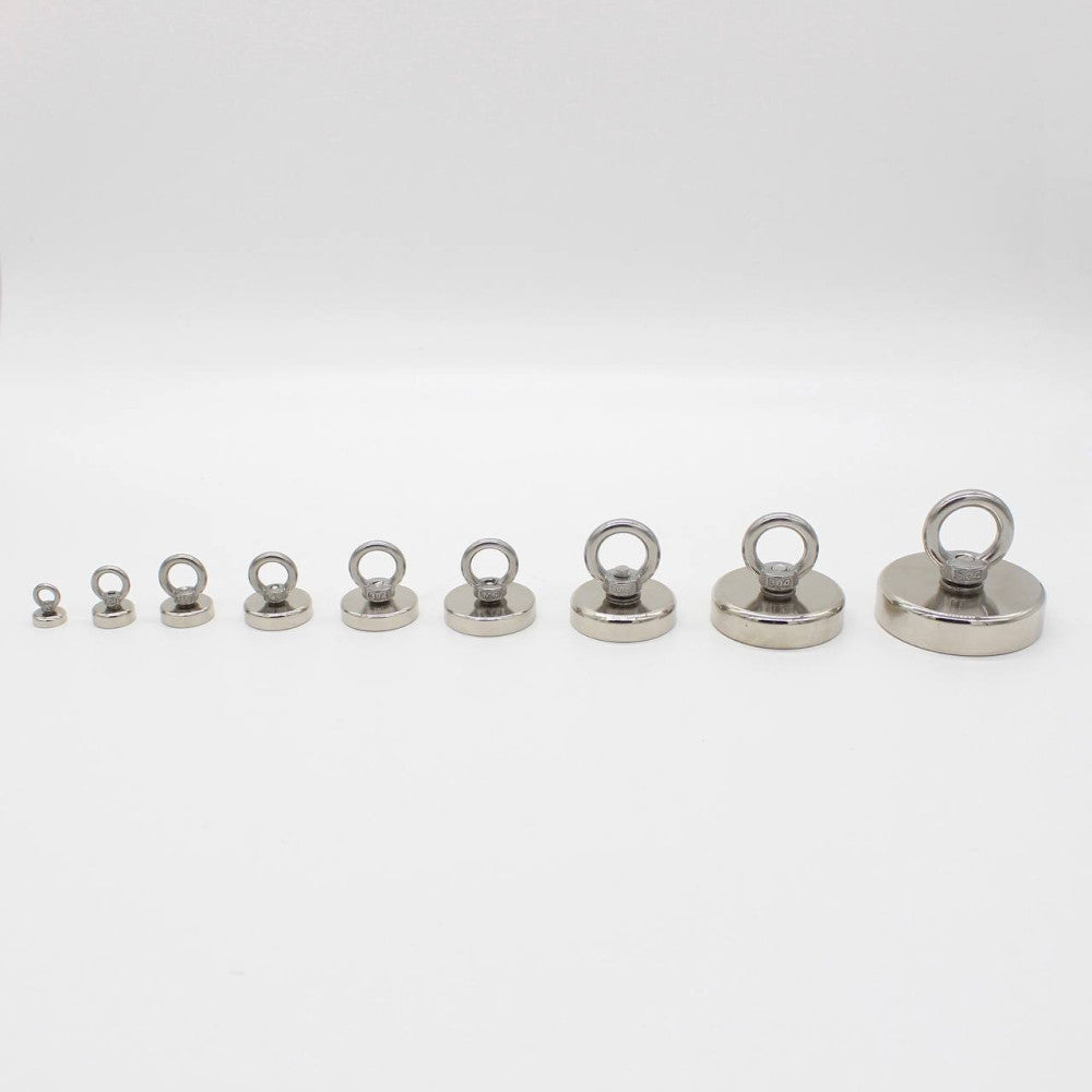 Неодимовий магніт 75мм - 250кг у корпусі із зовнішнім кільцем / Пошуковий магніт / Магніт для пошуків металу