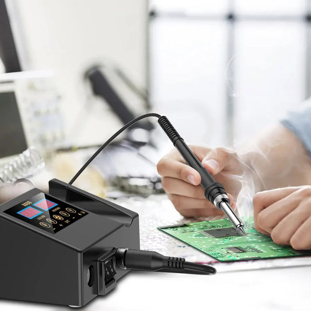 Паяльна станція 2в1 з термофеном / Електричний паяльний фен / Термофен для паяння / Паяльний набір