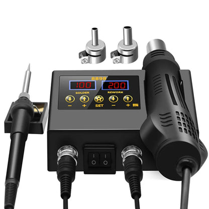 Паяльна станція 2в1 з термофеном / Електричний паяльний фен / Термофен для паяння / Паяльний набір