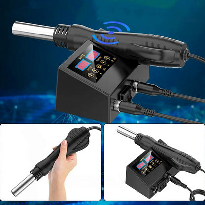 Паяльна станція 2в1 з термофеном / Електричний паяльний фен / Термофен для паяння / Паяльний набір