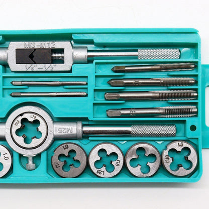 Набір мітчиків та плашок, 20 шт, в кейсі / Плашки / Мітчики / Плашки для нарізування різьби