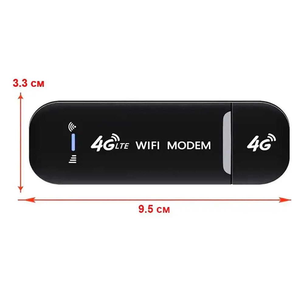 4G USB модем із SIM карткою, 150 Мбіт/с, радіус 15м / Мобільний модем / 4G роутер / 4G WiFi modem