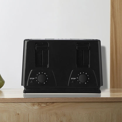 Тостер 4 скибочки, розморожування, підігрів, 1300Вт, QLT-318B / Тостер для хліба / Електротостет