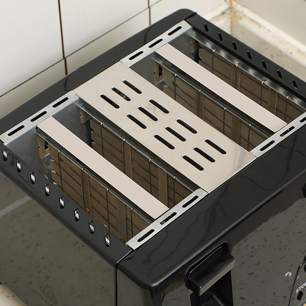 Тостер 4 скибочки, розморожування, підігрів, 1300Вт, QLT-318B / Тостер для хліба / Електротостет