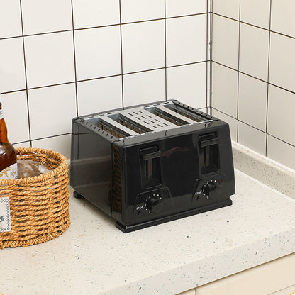 Тостер 4 скибочки, розморожування, підігрів, 1300Вт, QLT-318B / Тостер для хліба / Електротостет