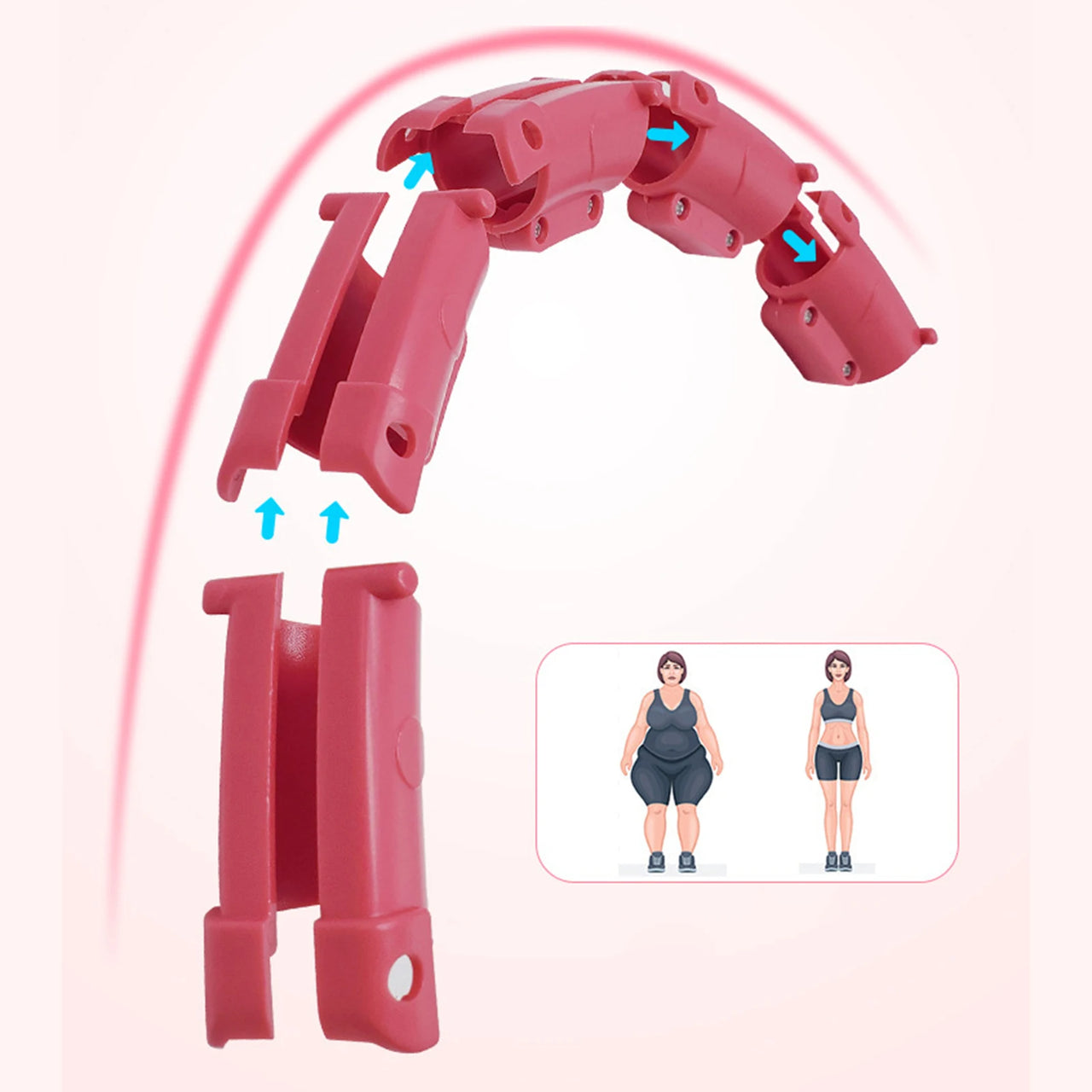 Масажний обруч-хула хуп розбірний 45см / Обруч для схуднення / Хула хуп-обруч з ефектом масажу