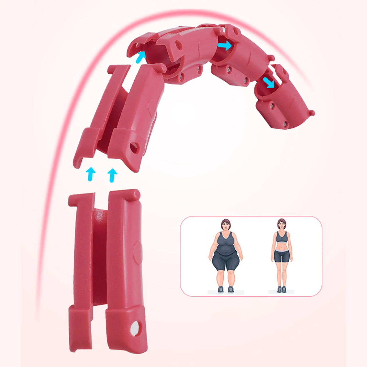 Масажний обруч-хула хуп розбірний 45см / Обруч для схуднення / Хула хуп-обруч з ефектом масажу