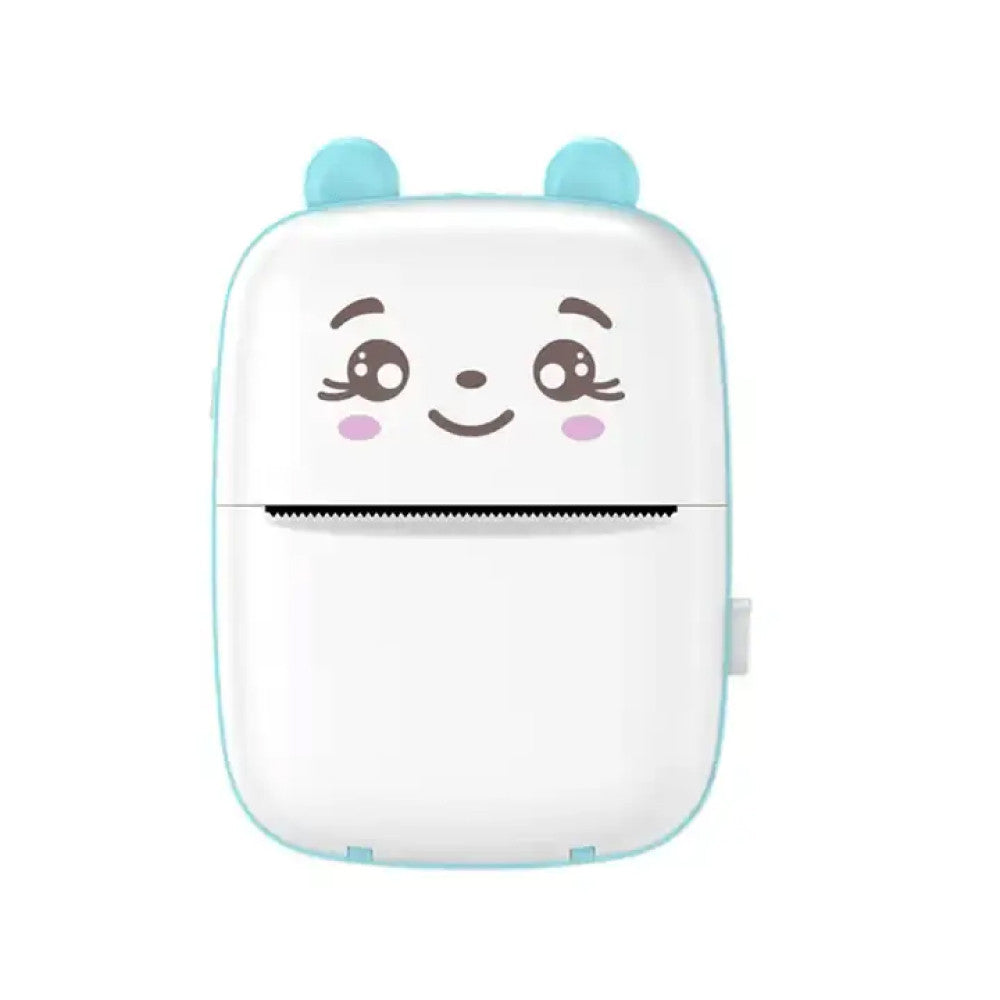 Портативний міні принтер + рулон термопаперу, Блакитний / Дитячий Bluetooth фотопринтер / Термопринтер