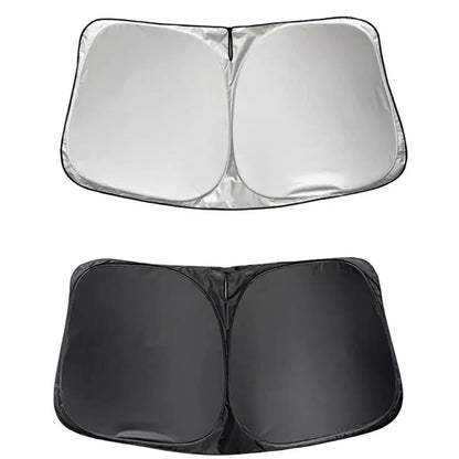 Сонцезахисний екран на лобове скло 145х80см / Захист від сонця до машини / Чохол під лобове скло