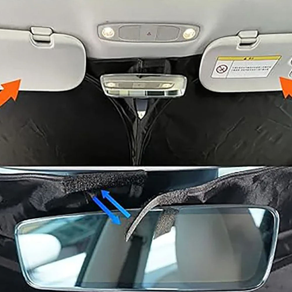 Сонцезахисний екран на лобове скло 145х80см / Захист від сонця до машини / Чохол під лобове скло