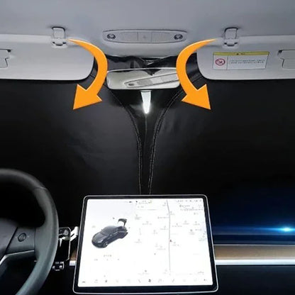 Сонцезахисний екран на лобове скло 145х80см / Захист від сонця до машини / Чохол під лобове скло