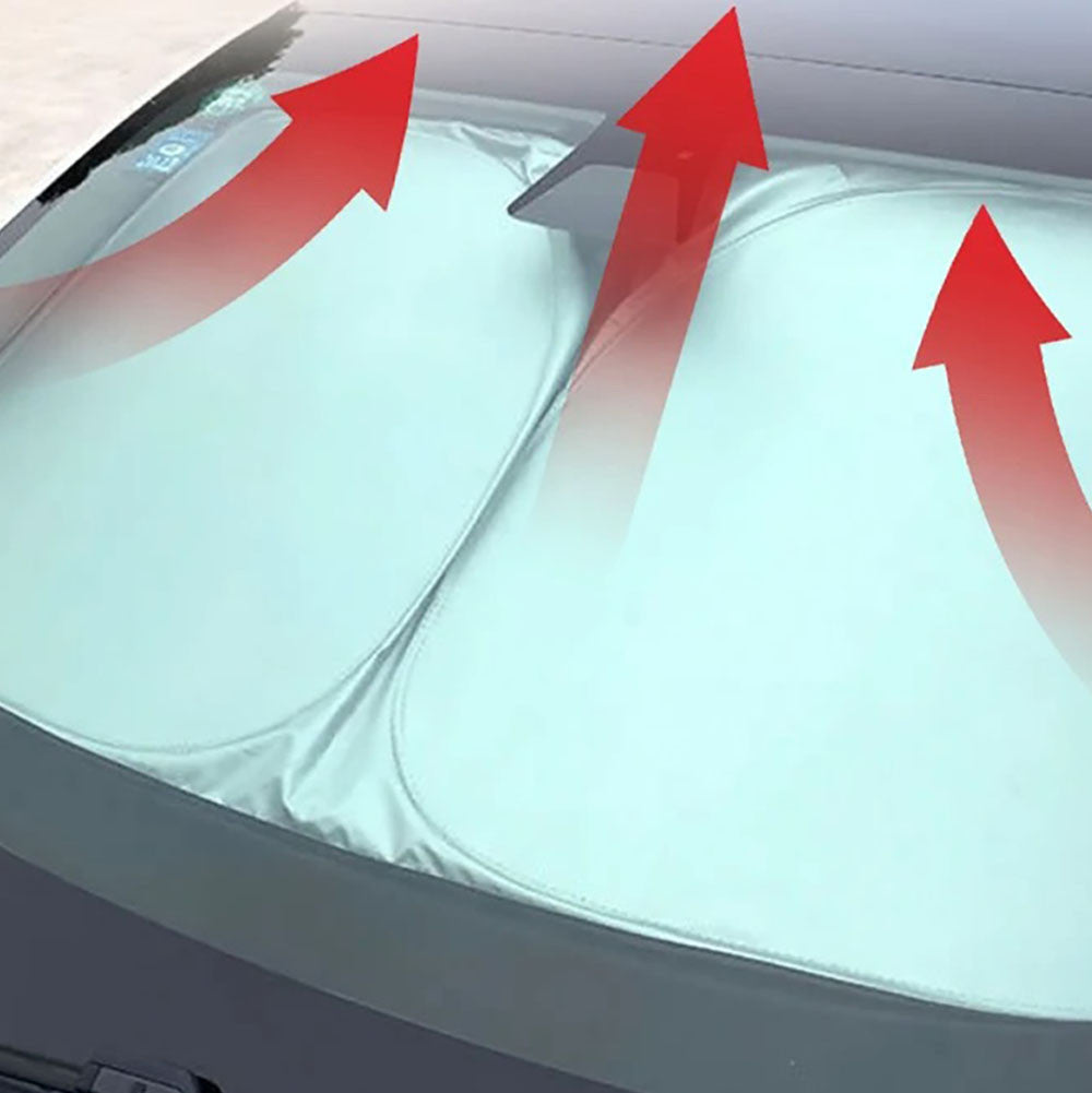 Сонцезахисний екран на лобове скло 145х80см / Захист від сонця до машини / Чохол під лобове скло