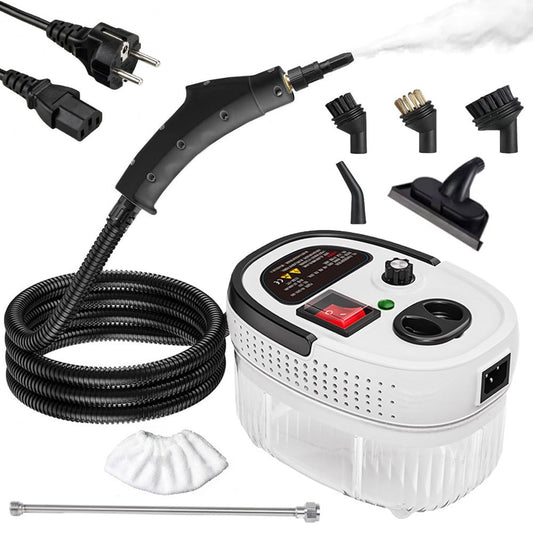 Портативний пароочисник 2500Вт, 1,2л + 7 насадок / Ручний пароочисник для дому / Паровий очищувач