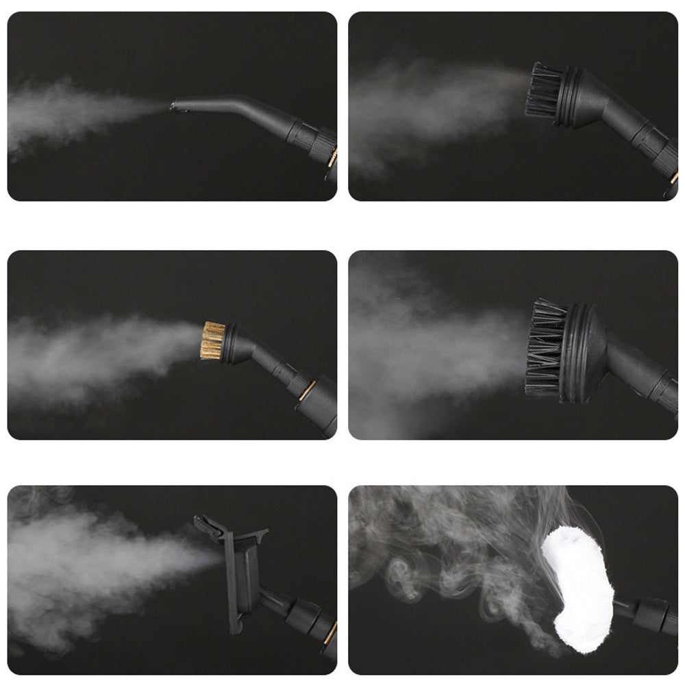 Портативний пароочисник 2500Вт, 1,2л + 7 насадок / Ручний пароочисник для дому / Паровий очищувач