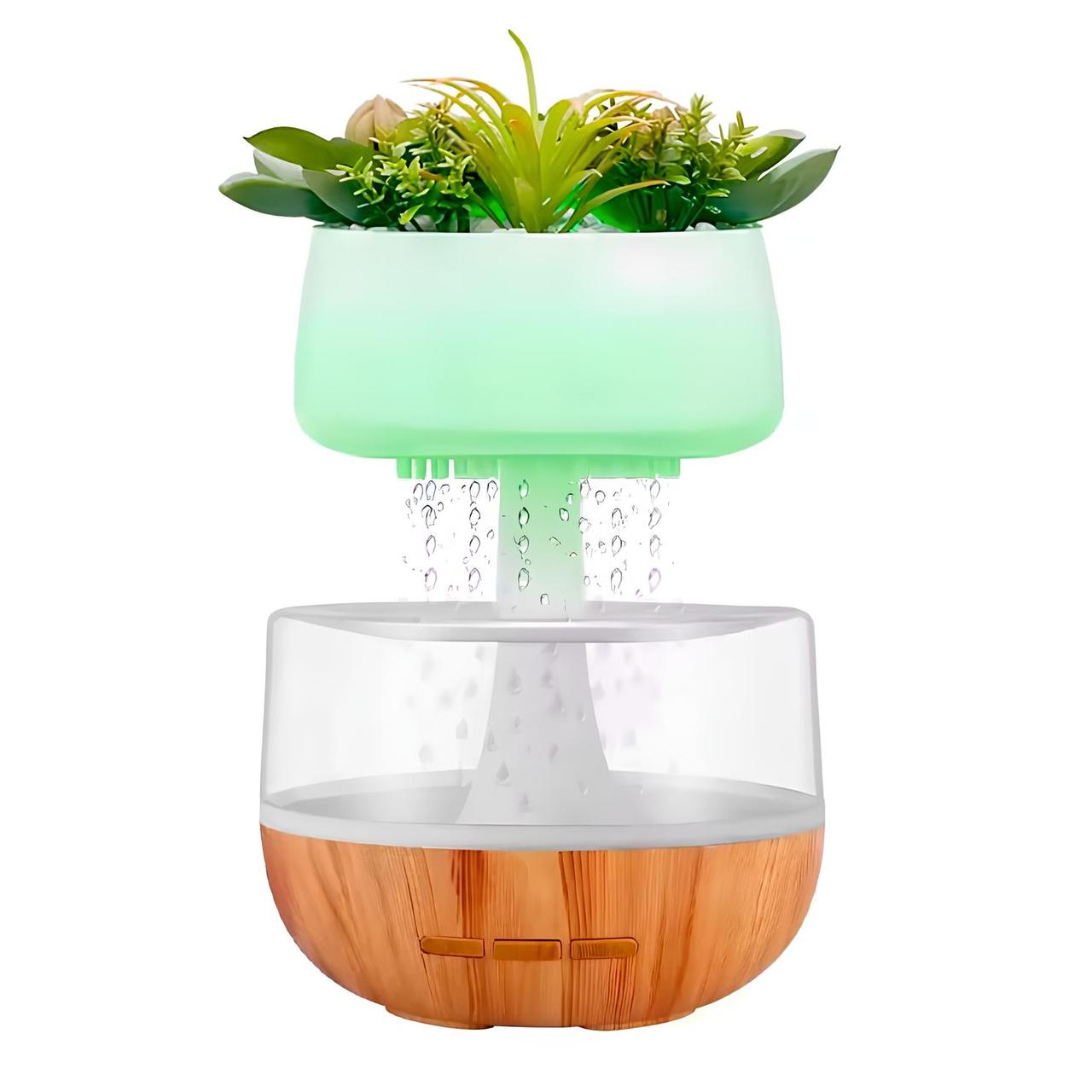 Аромадифузор-зволожувач "Оазис" з RGB-підсвічуванням та USB-живленням, 300 мл / Нічник зволожувач / Аромадифузор