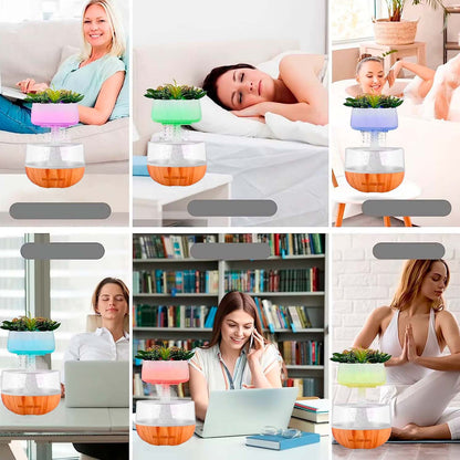 Аромадифузор-зволожувач "Оазис" з RGB-підсвічуванням та USB-живленням, 300 мл / Нічник зволожувач / Аромадифузор