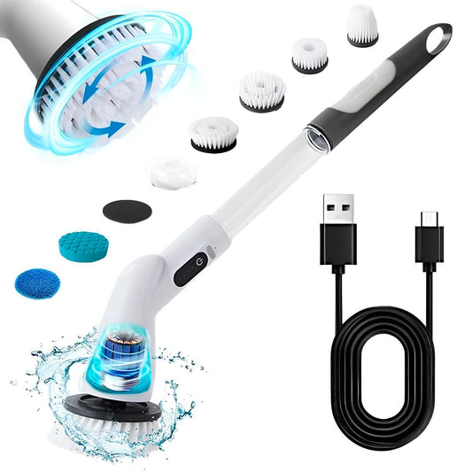 Електрощітка для збирання 50см з 8 насадками, живлення від USB / Щітка для чищення