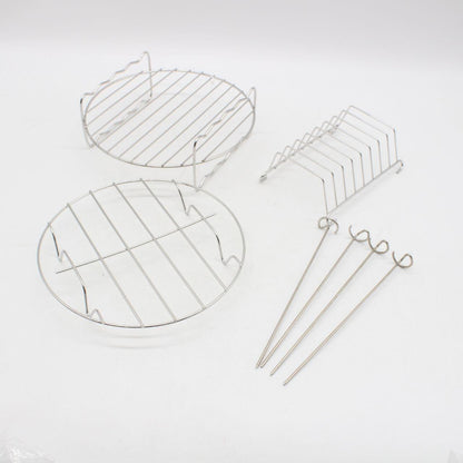 Аксесуари для аерофритюрниці 8 дюймів, 11 в 1 / Аксесуари для аерогрилю / Набір аксесуарів для мультипечі