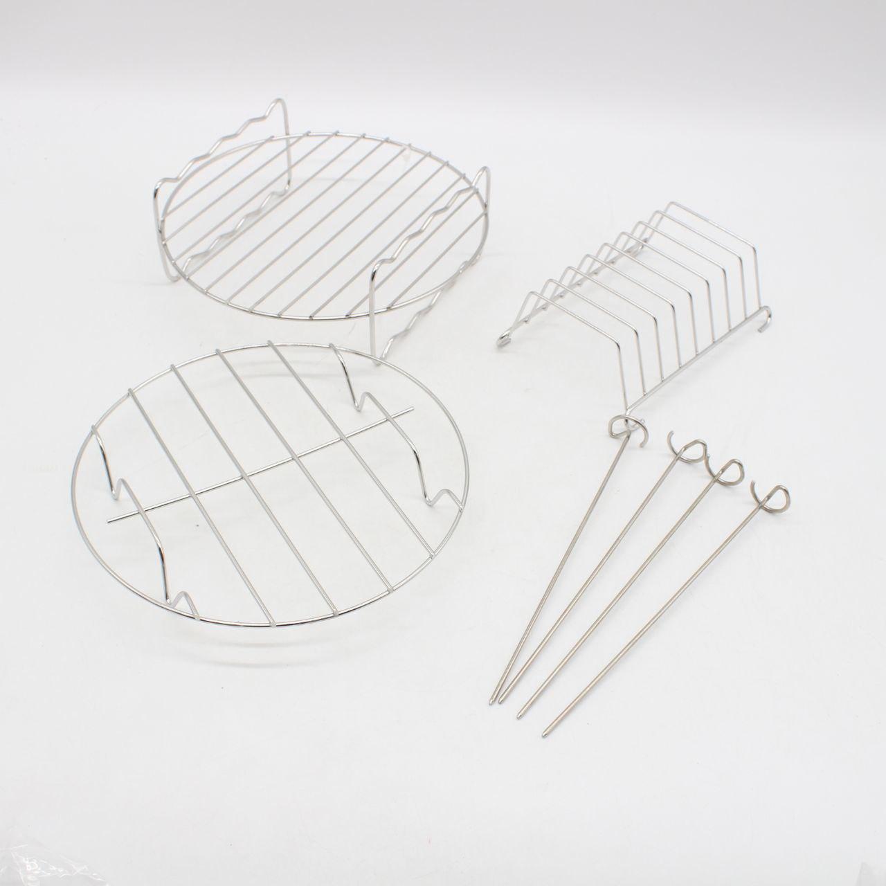 Аксесуари для аерофритюрниці 8 дюймів, 11 в 1 / Аксесуари для аерогрилю / Набір аксесуарів для мультипечі