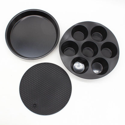 Аксесуари для аерофритюрниці 8 дюймів, 11 в 1 / Аксесуари для аерогрилю / Набір аксесуарів для мультипечі