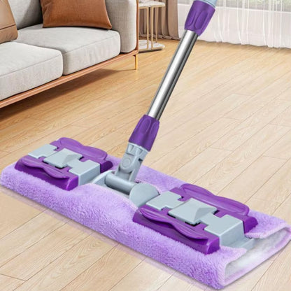 Швабра із затискачами та 2 насадками, Фіолетовий / Швабра для підлоги / Швабра для миття підлоги / Телескопічна швабра
