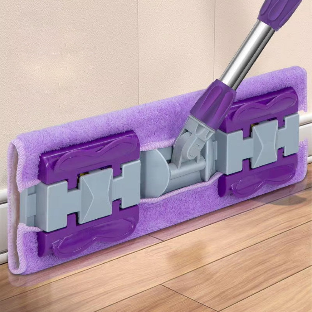 Швабра із затискачами та 2 насадками, Фіолетовий / Швабра для підлоги / Швабра для миття підлоги / Телескопічна швабра