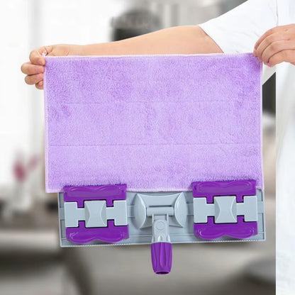 Швабра із затискачами та 2 насадками, Фіолетовий / Швабра для підлоги / Швабра для миття підлоги / Телескопічна швабра